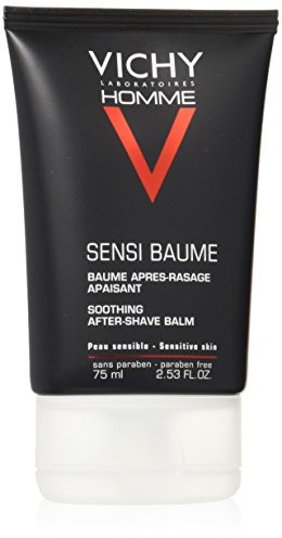 Vichy Homme Sensi Baume Mineral, Balsamo Dopobarba, Per Pelli Sensibili, Pelle Idratata e Lenita, Con Calcio, Acqua Termale di Vichy e Glicerina, Post Rasatura, 75 ml