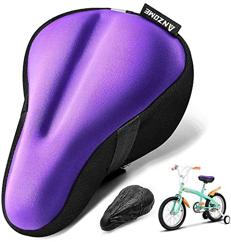 ANZOME Kinder-Fahrradsitz-Kissenbezug, 22,9 x 15,2 cm, Memory-Schaumstoff, extra weich, kleines Fahrradsattelpolster, Kinderfahrradsitzbezug mit wasser- und staubabweisendem Bezug