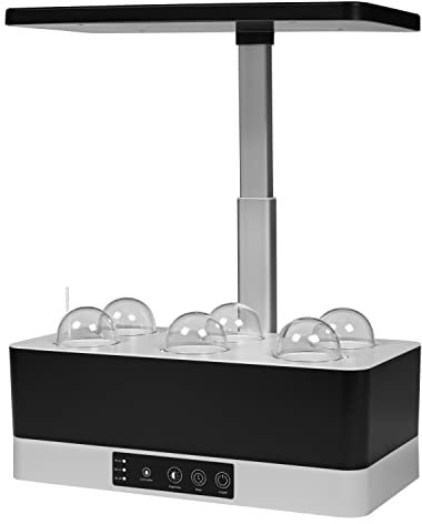 LEDVANCE LED Pflanzenleuchte schwarz dimmbar mit 1670 Lumen, Wachstumlampe mit 6 Fächern für den Indoor Garten, Kräuterlicht mit Timerfunkton und Wasserstandsanzeige. Sensor zeigt den Wassermangel an.