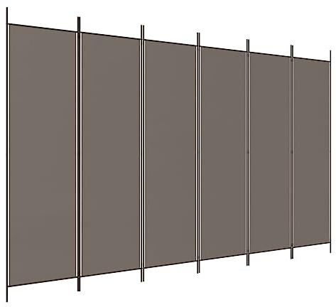 vidaXL Rumsavdelare 6 paneler antracit 300x220 cm tyg, vikbar avdelare, vikbara rumsavdelare, skärmväggar, vikbar rumsavdelare, skärmvägg, skiljevägg