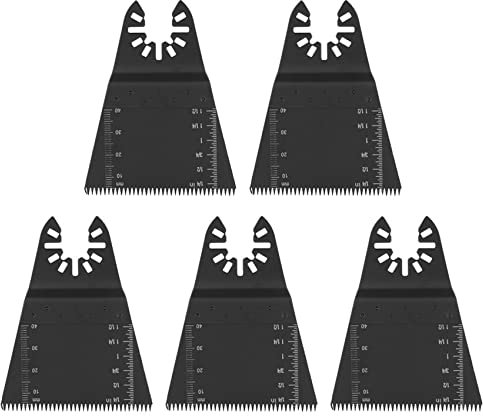 Artillery Utensile Multifunzione Lama, 5 pezzi 65mm Lama Per Sega Multiutensile Oscillante in Acciaio Ad Alto Tenore Di Carbonio Per Legno Plastica per Fein Multimaster, Dremel, Bosch, Makita, Dewalt
