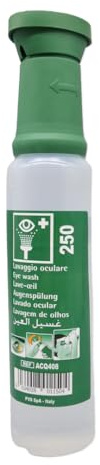 NaCl Douche oculaire d'urgence 0,9% 250 ml avec solution saline stérile (0,9%), liquide de rinçage pour les yeux, rinçage des yeux, rinçage des yeux, flacon de rinçage pour les yeux