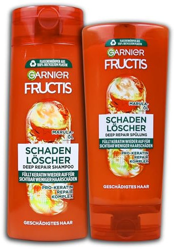 Haarpflege Set Fructis Schadenlöscher Kräftigendes Shampoo 250ml +Spülung 200ml