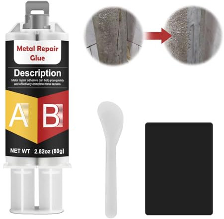 INNOVAYOU Metal Glue 80g, High Strength Heat Resistant Metal Welding Glue, Suitable for Plastics, Stainless Steel, Aluminum Alloy