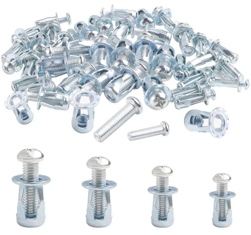 Getyjoe 40 Pièces Écrous Métalliques en Forme de Pétale Jack Nuts Écrou D'expansion M4 M5 M6 M8 Petal Nut Type Cruciforme Chevilles D'expansion pour Murs Minces Portes Creuses Tôle de Fer Plaques