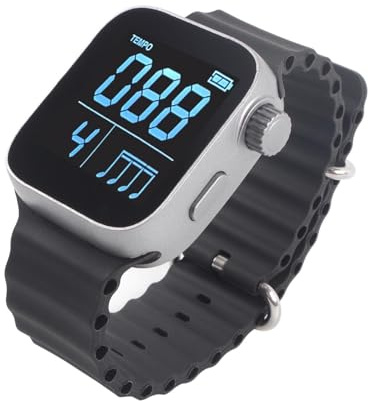 Harilla Wearable Metronome Watch Piano Practice Metronome Watch Portable Mini Digital Metronome Electronic Metronome for Guitar Bass