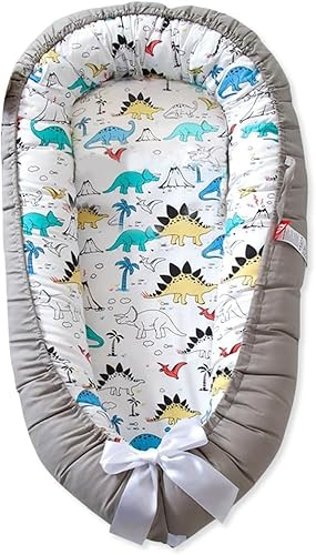 Aisawate Baby Nest Pod for Newborn, Baby Lounger for 0-24 Months Baby Boys Girls, 100% Cotton Breathable Detachable Portable Infant Lounger, Baby Essentials for Newborn Baby Gifts