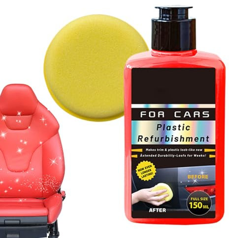 Nettoyant Intérieur - Protecteur d'Habitacle Automobile - Solution Liquide 150ml Avec Éponge Protection Longue Durée Pour Métal Cuir Peinture Meuble Siège Bijoux