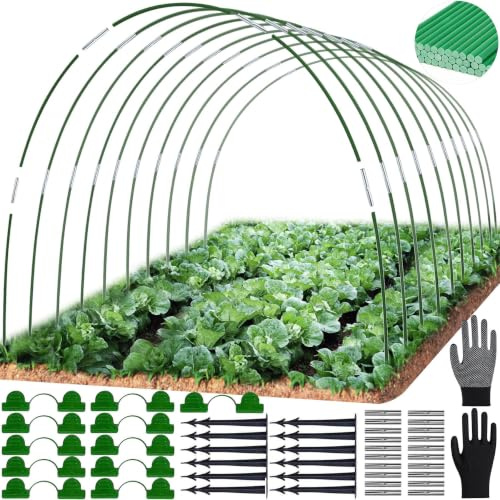 Túnel de lámina para bancal elevado, 65 arcos para bancal alto, 65 unidades, túnel de plantación para bancal alto, neumáticos de invernadero para bancal alto, túnel de invernadero