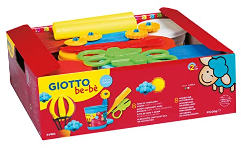 Giotto 4632 00 - Pasta da modellare Be-bè in confezione grande con accessori, Modelli/Colori Assortiti, 1 Pezzo