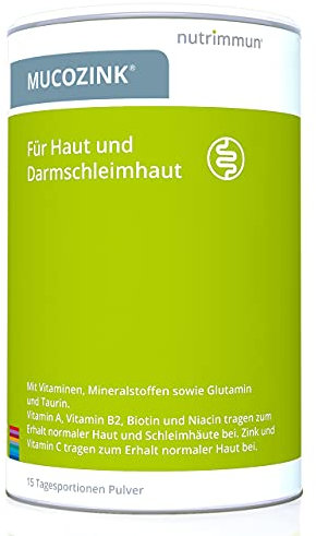 MUCOZINK® I made by nutrimmun I Für 15 Tage I Umfassender Mikronährstoffkomplex I Vitamine I Mineralstoffe I 2g L-Glutamin I Taurin I Pulver I Vegetarisch I Glutenfrei I Laktosefrei I Laborgeprüft