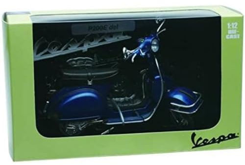 New Ray Motorbike 42213 - Vespa P200E 1978 Fedele Riproduzione, Scala 1:12, Die Cast, Blu