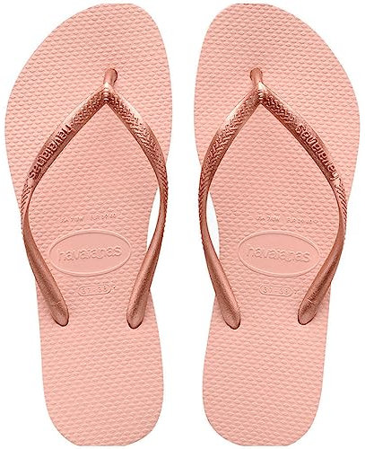 Havaianas - Slim, Infradito da Donna Eleganti, Resistenti e Versatili con Suole Strutturate per una Maggiore Aderenza e Sostegno