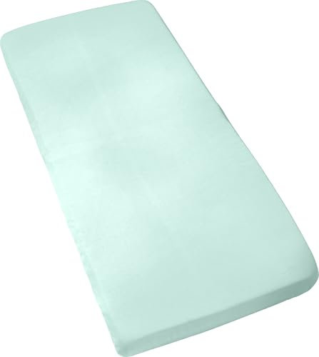 Erwin Müller Kinder-Spannbettlaken Murnau Single-Jersey - Mint Größe 60x120 cm - 70x140 cm - hautfreundlich, atmungsaktiv, bügelfrei, strapazierstark