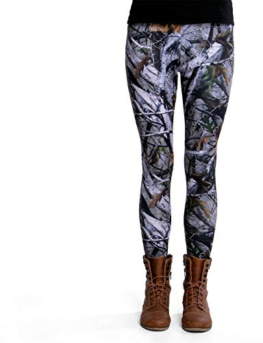 cosey - Farbige Motiv Leggings (Einheitsgröße) - (Baum Camoflage)