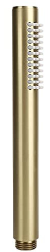 Pommeau de Douche Doré Haute Pression, Douchette à Main en Laiton Brossé, Compatible G1/2 pour Salle de Bain Moderne, Finition Or Brillant