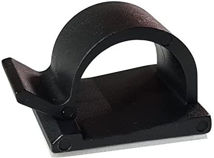 Lot de 20 supports de câbles, 5 mm, noirs, autocollants, 3 m, clips de gestion des câbles, gestion des câbles, câble de charge USB, serre-câbles, câble d'alimentation, câble audio pour voiture