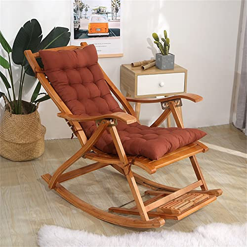 Morbuy Addensare Cuscino per Sedia a Sdraio, Cuscino per Poltrona Sedia da Bagno di Sole, Cuscino Imbottito per Sdraio Relax Giardino per Esterni ed Interni, Divano (48x120cm,Marrone)