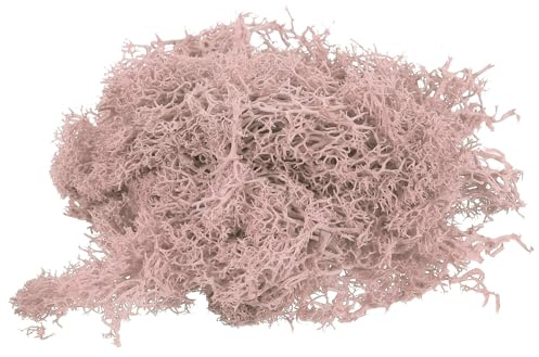 PATIKIL 3.5 OZ Finto Muschio Conservato Renna Muschio Artificiale Muschio Lichene Centrotavola Decoro Finto Muschio per Vaso Piante Natale Artigianato Chiaro Rosa