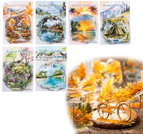 DMSESRLS 180 Stück Scrapbook Zubehör Stickers Set, Landschaftsgestaltung Aesthetic Sticker, Fotoalbum Scrapbook Stickers für Scrapbook Supplies, Planer, Handyhüllen, DIY Handwerk Verzierung