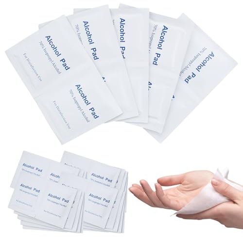 10x15cm Salviette Alcool,Alcool 70,Usa e Getta,Per Pulire Telefoni Cellulari,Occhiali e Scrivanie,50 Pezzi