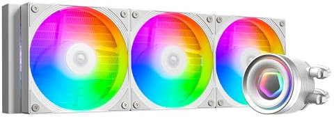 ID-COOLING FX360 INF WHITE 360mm Liquid CPU Cooler, AIO Cooler ARGB Infinity Mirror Effect, 3x120mm Daisy-Chained Fans Low-Noise Operating 27.2dB(A) Max., Intel LGA1851/1700/1200/115X; AMD AM5/AM4