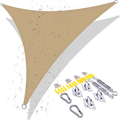 Tenda parasole impermeabile a triangolo, per patio, giardino, posto auto coperto, pergola, protezione dai raggi UV, tenda da sole esterna, riparo
