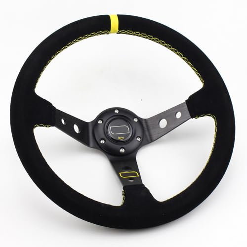volante Auto Sportivo, Calice 14 pollici Nero Deep Mais Racing Rally Drift Sport Volante