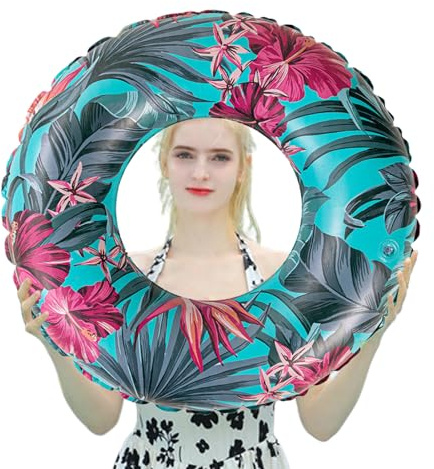 Anelli da nuoto - tubo gonfiabile per piscina, galleggiante da spiaggia, giocattolo d'acqua rilassante, accessorio estivo leggero | Anello da nuoto durevole per donne uomini all'aperto pozzanghere di