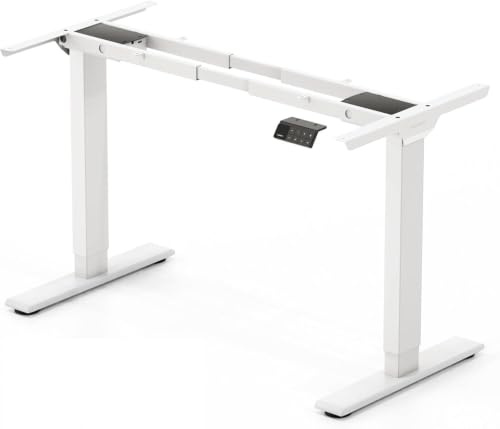 MAIDeSITe T2 Escritorio Elevable Eléctrico con Doble Motor y Cuatro Memoria | Estructura de acero reforzado con doble viga para mayor estabilidad, 125 kg de carga, anticolisión y movimiento silencioso