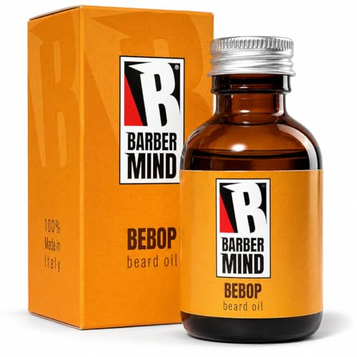 Barber Mind Bebop Olio da Barba Uomo, Beard Oil con Oli Essenziali di Lavanda, Menta Piperita e Rosmarino per Barba Morbida, Idratata e Profumata, Made in Italy, 50 ml