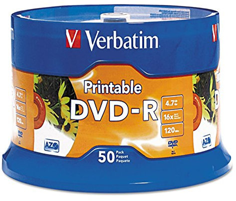 Verbatim 16x DVD-R Media - 4.7GB - Ink Jet Printable