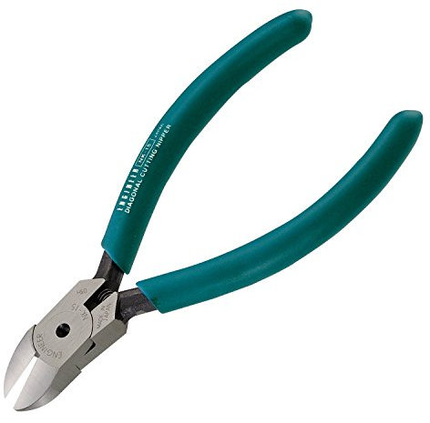 Diagonal nippers (Wire Cutters). Sharp and Durable Cutting Jaws, Ideal for Precision Wiring Work. Made in Japan. ENGINEER nk-15