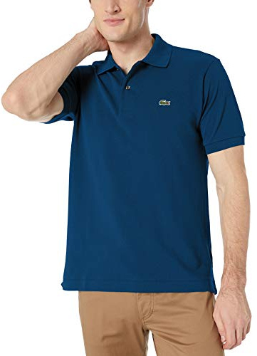 Lacoste Short Sleeve Classic Pique Polo Shirt, L1212, Rafia-Tappetino per Rafia Blu, XS Uomo