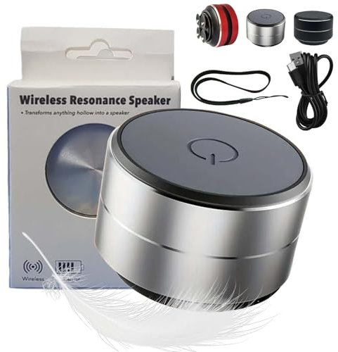 Buzzgo Speaker, Buzzgo Echo Portable Wirelessly Black Technology Bone Conduction Bluetooth Speaker, Mini Size Music Player for Home, Outdoor, Travel (Sliver)