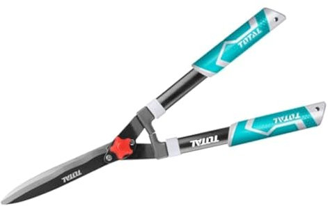 TOTAL - Tijera Cortasetos - 11 x 32 x 32 cm - Azul - Longitud de 557 mm - Tijera Cortasetos de Dos Manos con Cuchillas de Teflón para Jardinería
