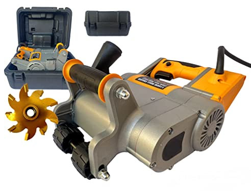 Tracciatrice Scanalatrice Scanalatore 1100W a Fresa 25mm per Muro Pareti 1600 Giri/Min Professionale in Valigetta per un Comodo Trasporto