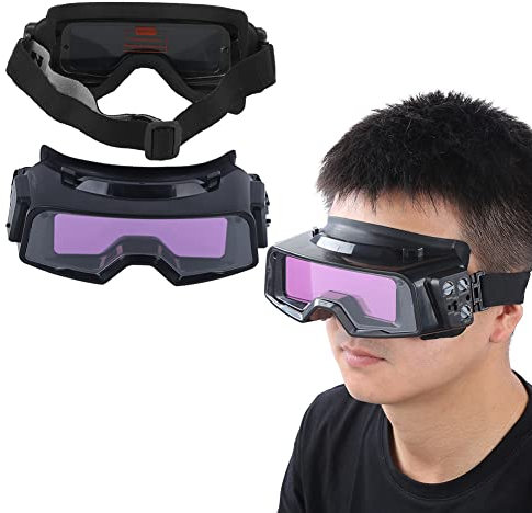 MOUMOUTEN Lunettes De Protection Pour Soudeur, écran à Gradation Automatique Pour Soudure En Silicone, Accessoires De Soudage à L'arc à L'argon, Lunettes De Protection des Yeux Pour le Travail, Lunett