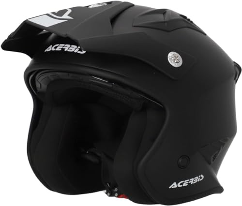 ACERBIS Helmets Casco Jet Aria Negro Mate para Motorista Homologado 22.06 (M 57/58)