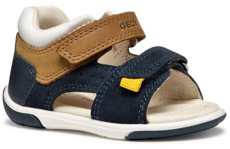 Geox - B SANDAL ZAPITO BOY, Sandalia Niños, Navy/Caramel,