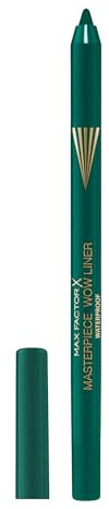 Max Factor Masterpiece Wow Liner, 600, Emerald Green, Liner occhi tenuta fino a 24 ore, Colore intenso, Waterproof, Vegano, 1,2 g