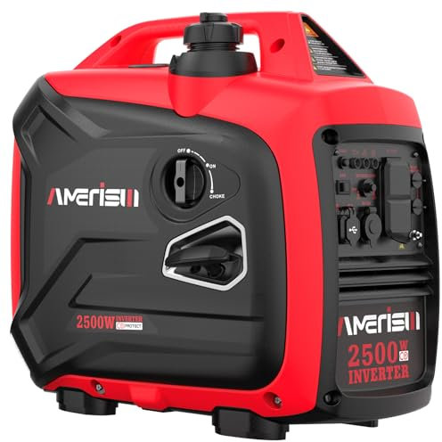 AMERISUN - Generador inversor portátil de 2500 W, luz ultral para camping, listo para RV, respaldo en casa, capacidad paralela, compatible con EPA (AM5020)