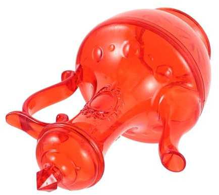 OFFSCH Frasco De Agua Hervidor De Vino Retro Tetera De Buda Jarra De Vino Retro Hervidor De Vino De Buda Ofreciendo Hervidor De Vino Bote De Vino De Buda El Plastico Rojo