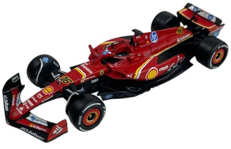Bburago - F1 Ferrari SF-24 Monza GP 2024#16 Charles Leclerc, 1:43 Scale Model Car, Replica of the Italian Grand Prix Winner, Special Edition Monza Livery, Ferrari Licence, Age 36+ Months