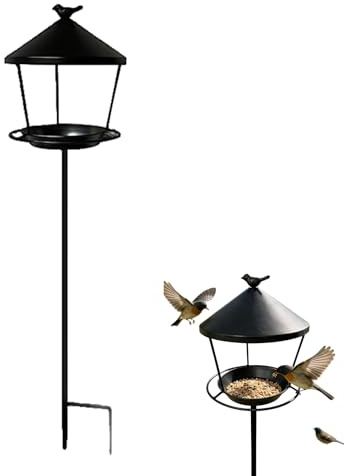 Bandeja para para Pájaros - Plataforma De Alimentación De 100 Cm, Recogedor De Semillas De Arte En Hierro, Protector Antiderrames | Resistente A La Intemperie Área De Alimentación De Aves SIL