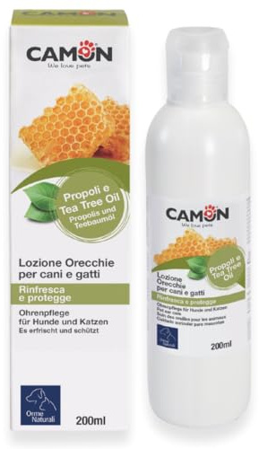 CAMON | Lozione Orecchie, Deterge e Protegge Il Condotto Uditivo di Cani e Gatti, 200ml