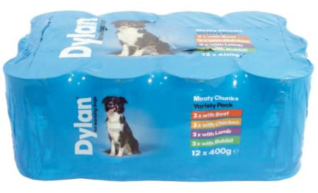 Dylan Variety Chunks in Jelly for Working Dogs 400 g (Pack of 12)