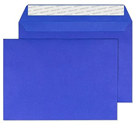 Blake Creative Colour C5 162 x 229 mm 120 gsm Peel & Seal Wallet Envelopes (45343) Victory Blue - Pack of 25