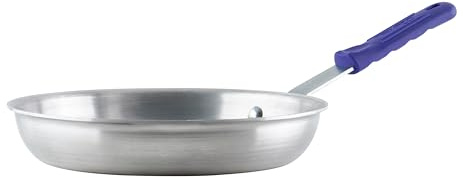 Winco Commercial-Grade Aluminum Fry Pan with Stay Cool Handle, Induction Compatible, Natural Finish, 10