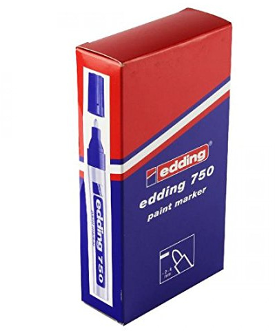 Edding 750-002 - 750 Paint Marker Bullet Tip 2-4mm Red PK10